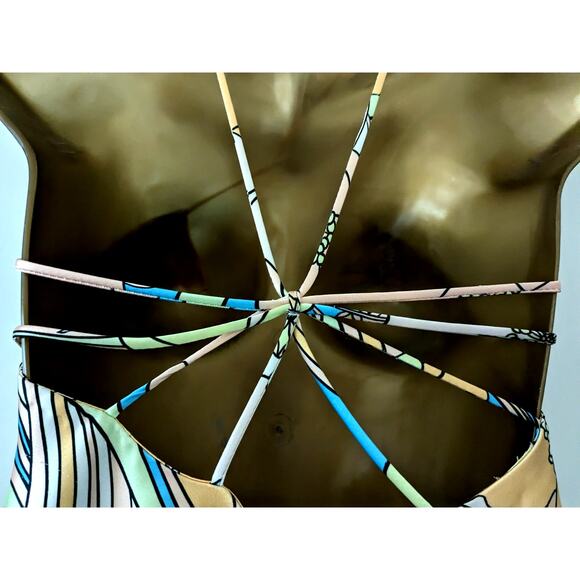 Zara Sz S Satiny Mini Slip Dress Floral Retro 70's Strappy - Picture 5 of 7